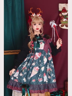 Infanta Christmas Donuts Sweet Lolita Dress JSK (IN928)